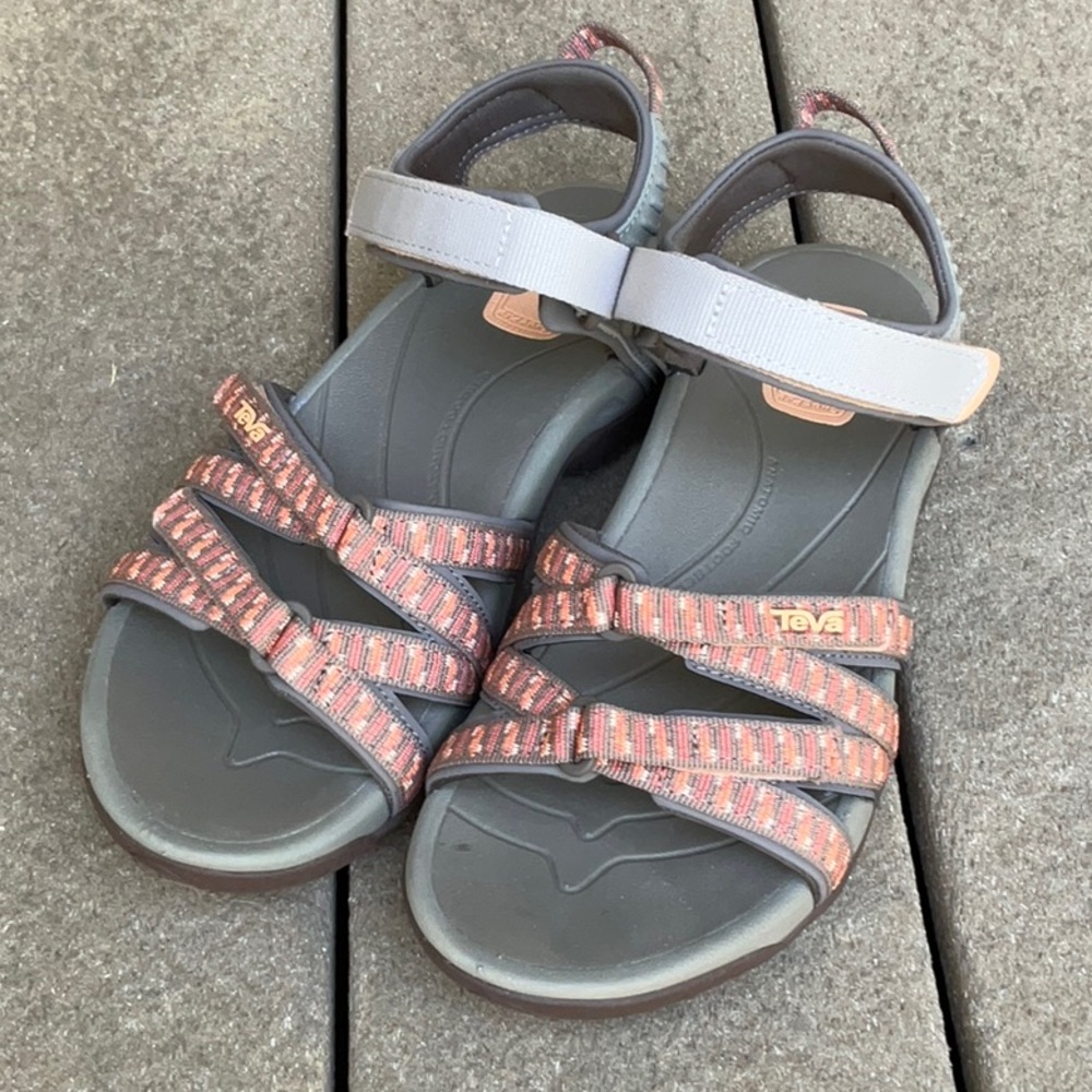 Teva Women’s TIRRA Gray and Orange Sandals